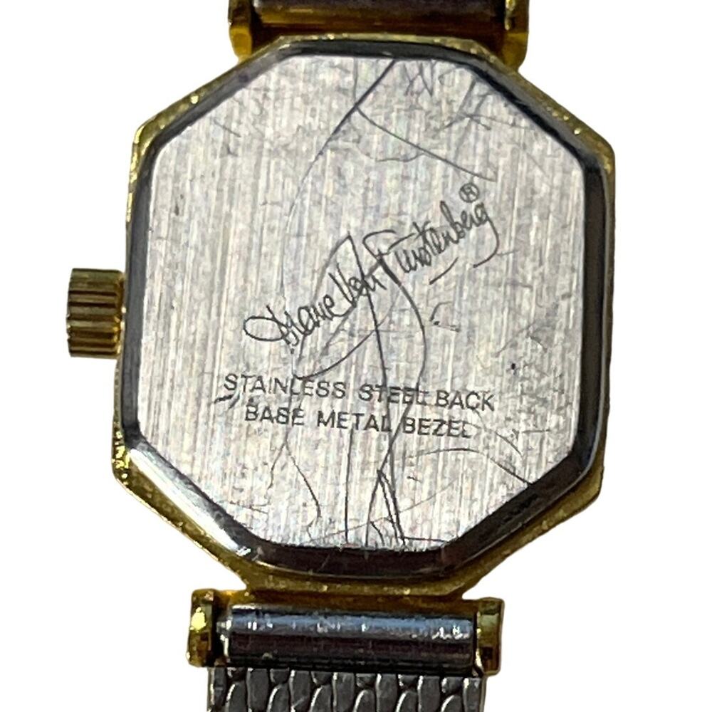 Diane Von Furstenberg Gold Plated Mesh Stainless Steel Watch Vintage untested - Picture 3 of 15